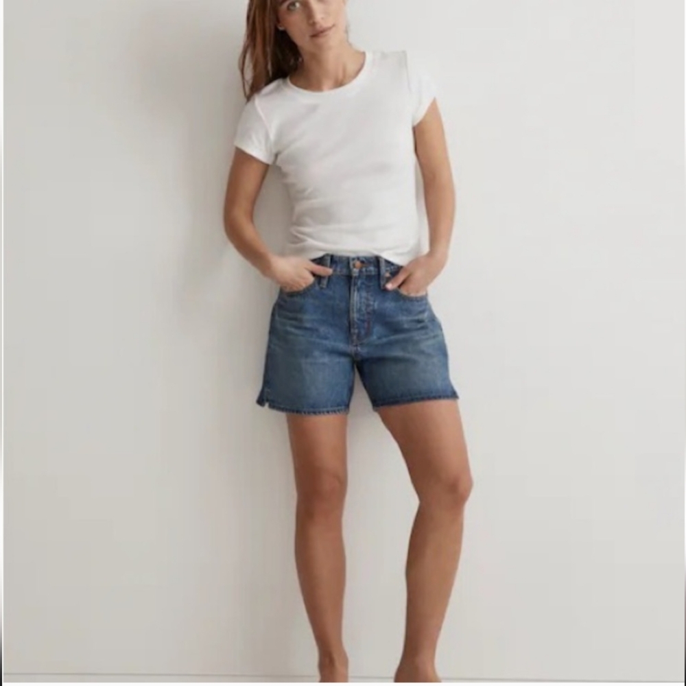 NWT Madewell Relaxed Mid Length Denim Shorts